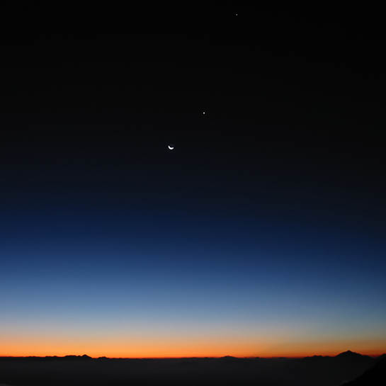 西駒からの朝焼け